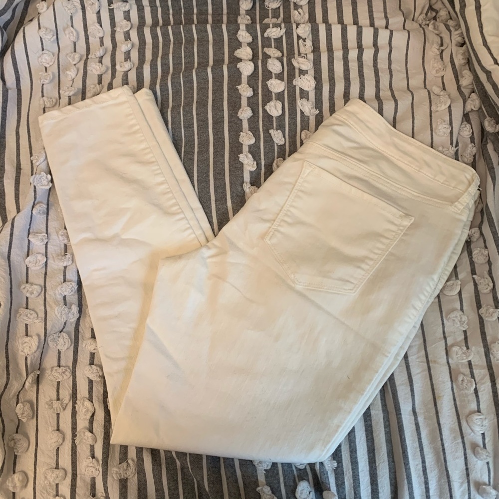 Old Navy rockstar white mid-rise skinny jeans